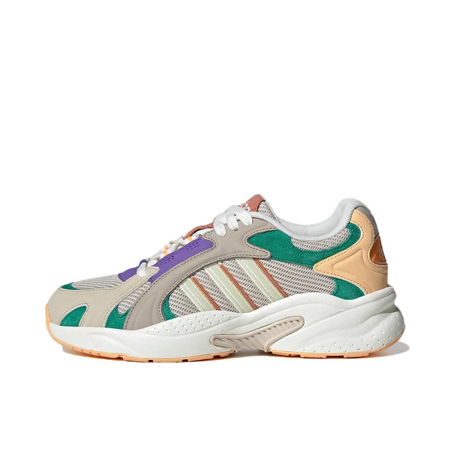 推荐商品：adidas CrazyChaos Shadow 2.0 运动休闲鞋 防滑耐磨复古简约舒适网面透气缓震圆头 白色/绿色