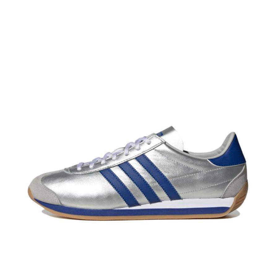 推荐商品：adidas Originals Country OG T头鞋 德训鞋 运动休闲鞋 防滑耐磨舒适轻便百搭简约时尚复古风 银色/蓝色