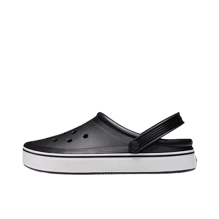 推荐商品：Crocs/卡骆驰 Off Court Clog 舒适透气 耐磨轻便 包头平底 运动 外穿 沙滩 洞洞鞋 凉鞋 黑色