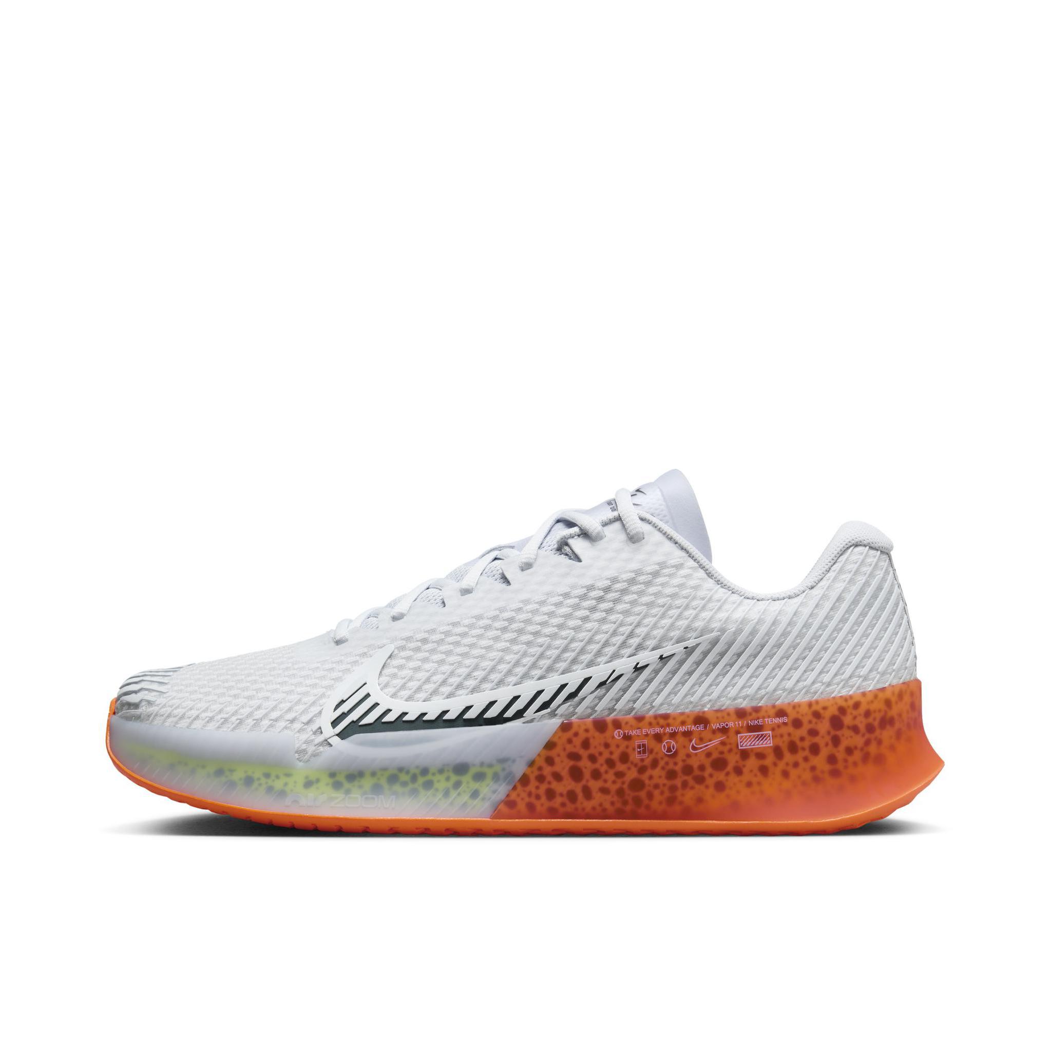 推荐商品：Nike Court Zoom Vapor 11 耐磨防滑 透气缓震 舒适轻便 支撑 网球鞋 电掣