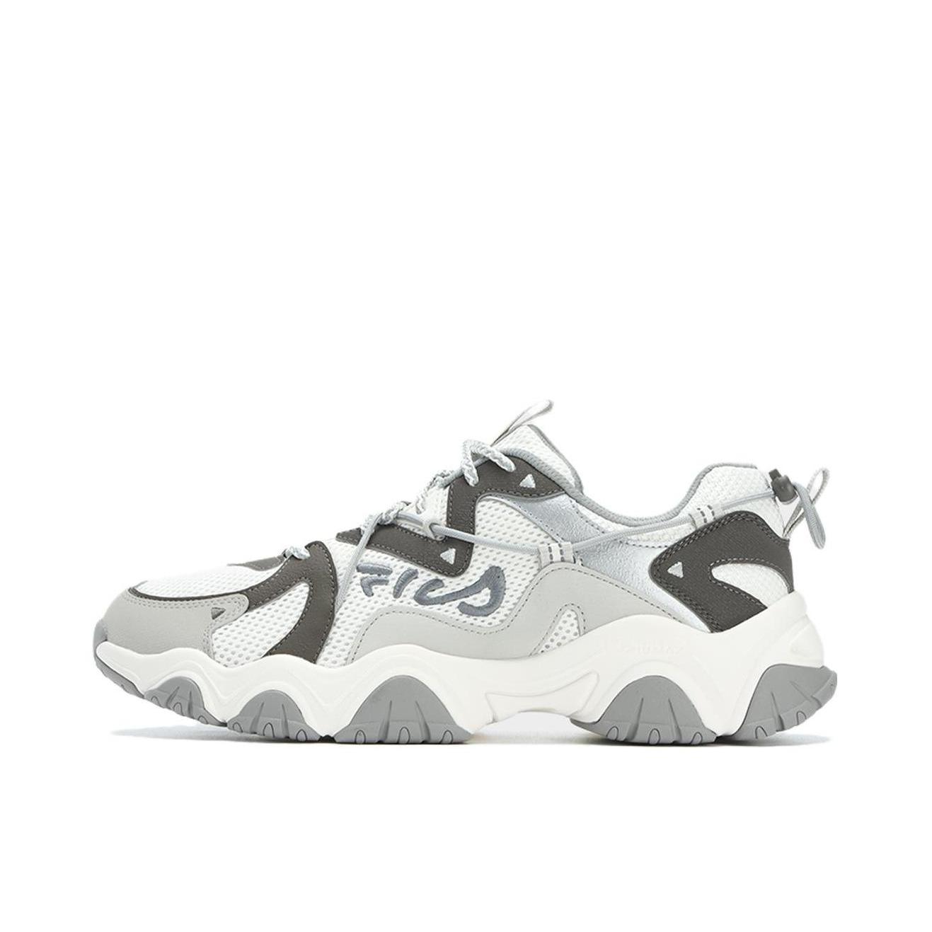 推荐商品：FILA/斐乐 猫爪4代 运动休闲鞋 潮流复古增高轻便合成革 雪白色/橡皮带