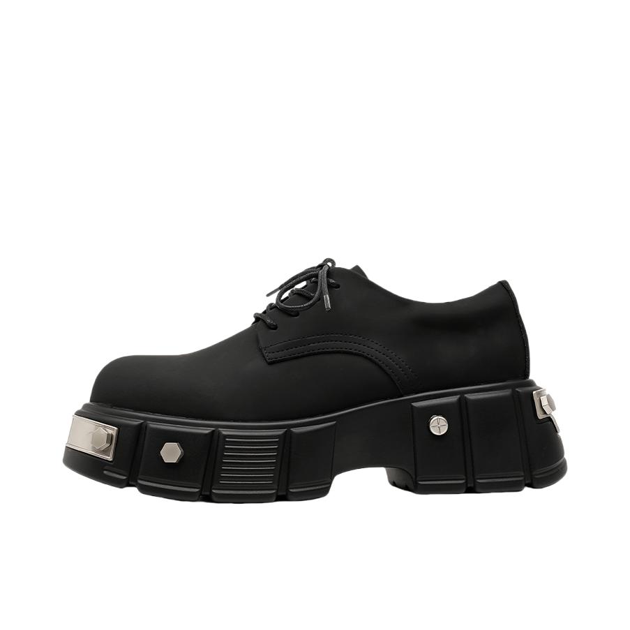 推荐商品：威世米邦 超纤皮 厚底 小众 休闲 皮鞋 ZYD-22977 黑色