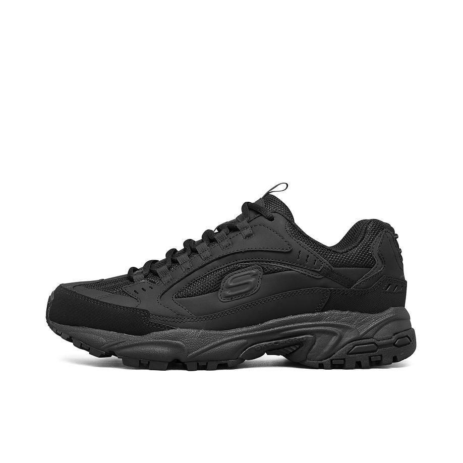 推荐商品：Skechers/斯凯奇 Stamina 防滑耐磨 舒适透气 厚底 减震回弹 轻便 复古百搭 支撑 增高鞋 黑武士