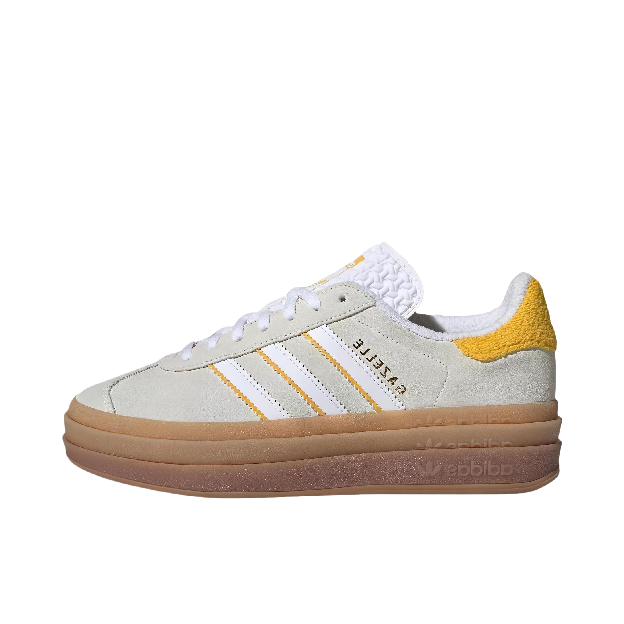 推荐商品：adidas Originals Gazelle Bold T头鞋 德训鞋 运动休闲鞋 经典厚底防滑耐磨贴合 米色