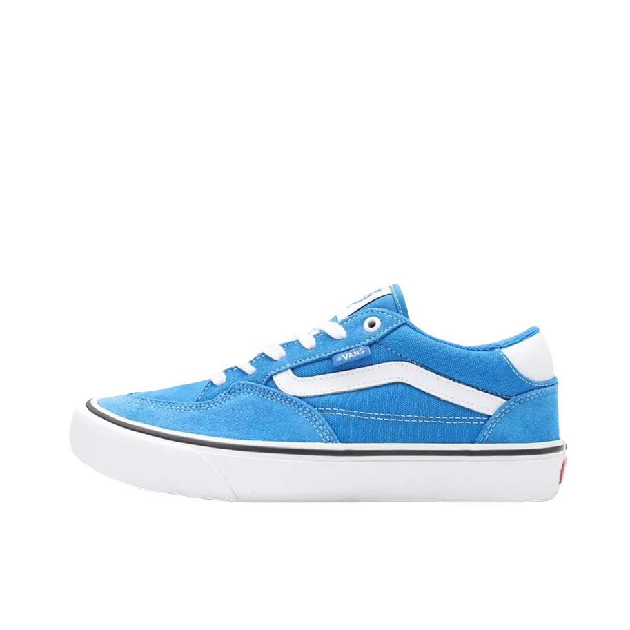 推荐商品：Vans/范斯 Rowan Pro 板鞋 舒适减震防滑耐磨轻便透气 浅蓝/白色