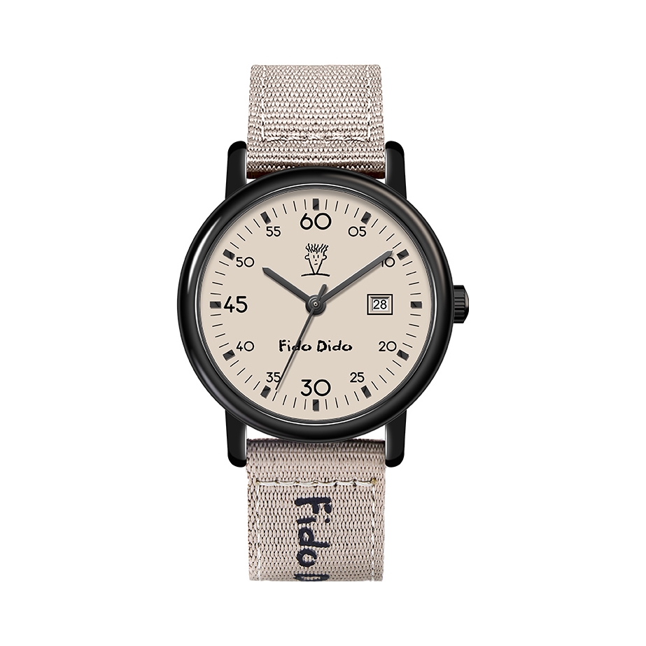 推荐商品：fido dido/菲都狄都 七喜小子 日历多功能复古工装风潮流个性简约石英男女同款手表