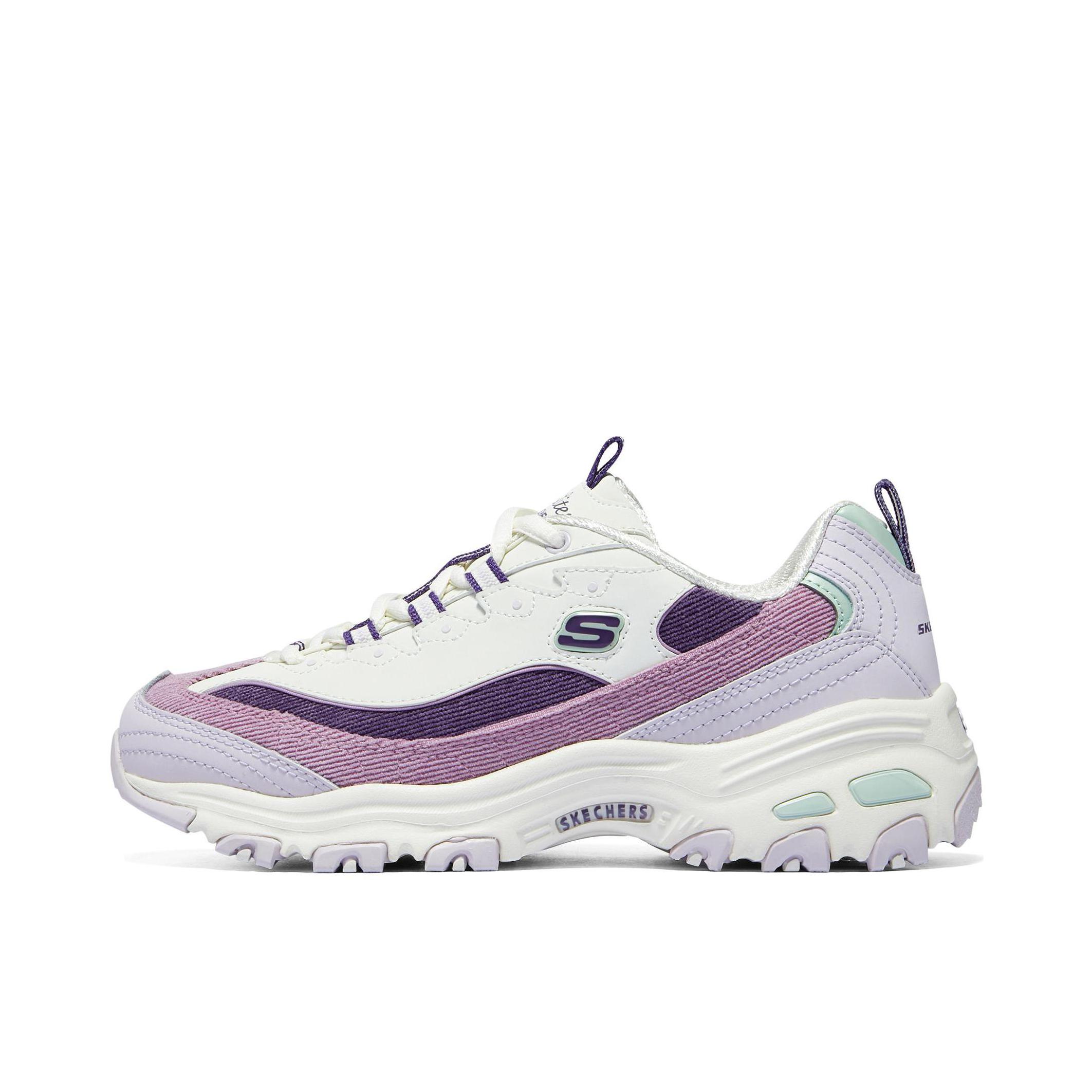 推荐商品：Skechers/斯凯奇 D'Lites 1.0 奶茶熊 熊猫鞋 老爹鞋 闪穿鞋 厚底增高复古缓震百搭 女款/桑酒奶冻