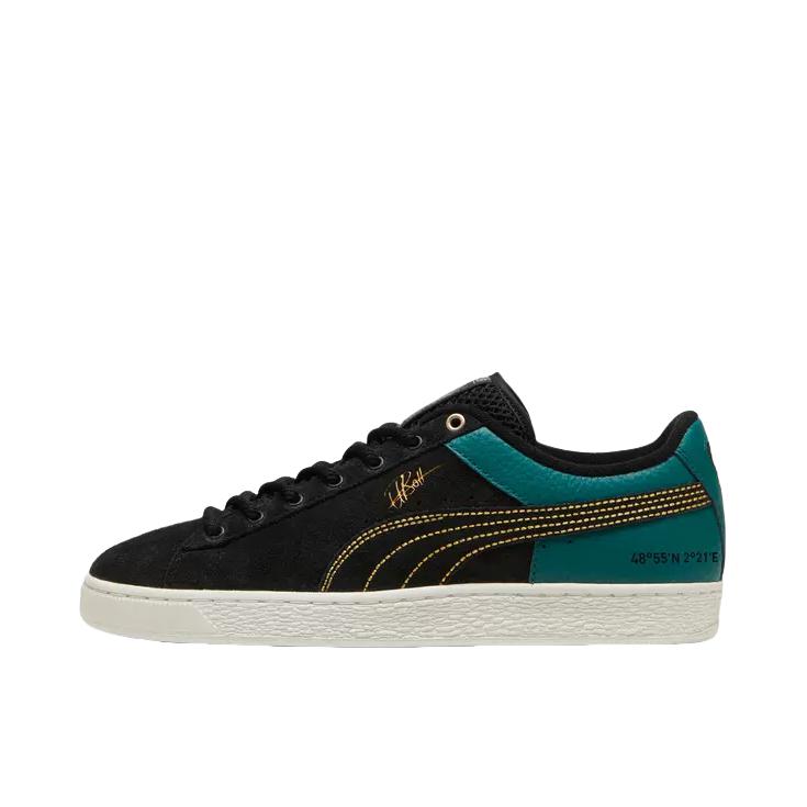 推荐商品：Puma/彪马 SUEDE USAIN BOLT 复古百搭 防滑耐磨 舒适轻便 低帮 系带 板鞋 USAIN联名/黑色/冷光绿