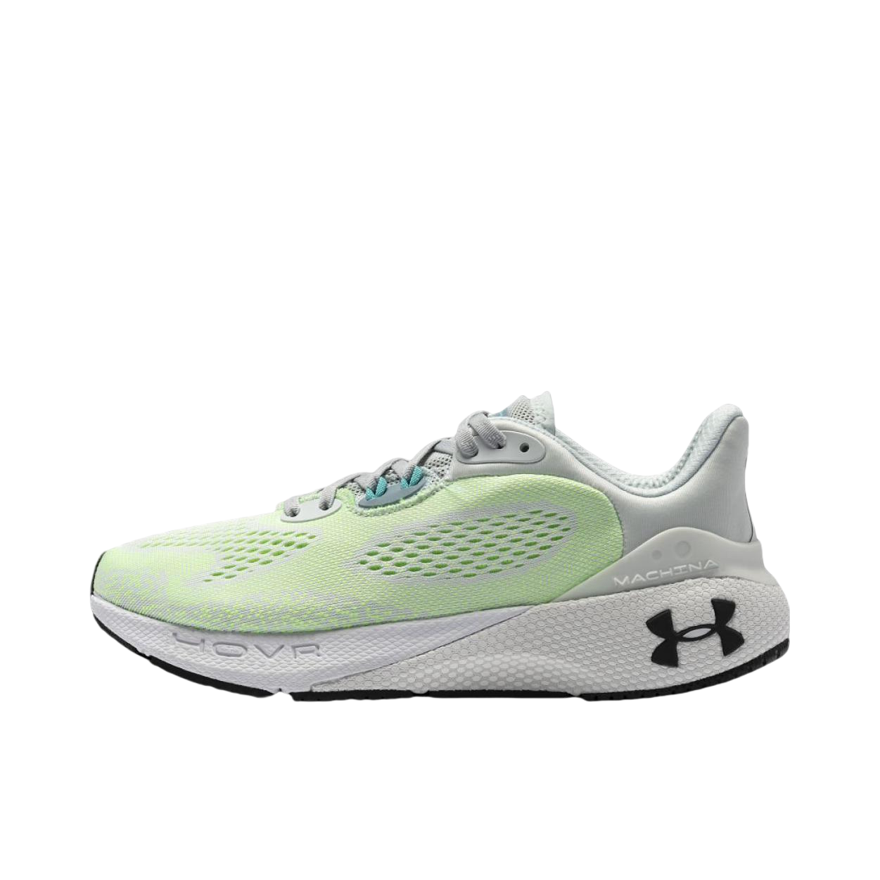 推荐商品：Under Armour/安德玛 Hovr Machina 3 健身训练 网面透气 防滑耐磨 舒适缓震 百搭 跑鞋 灰色/浅绿