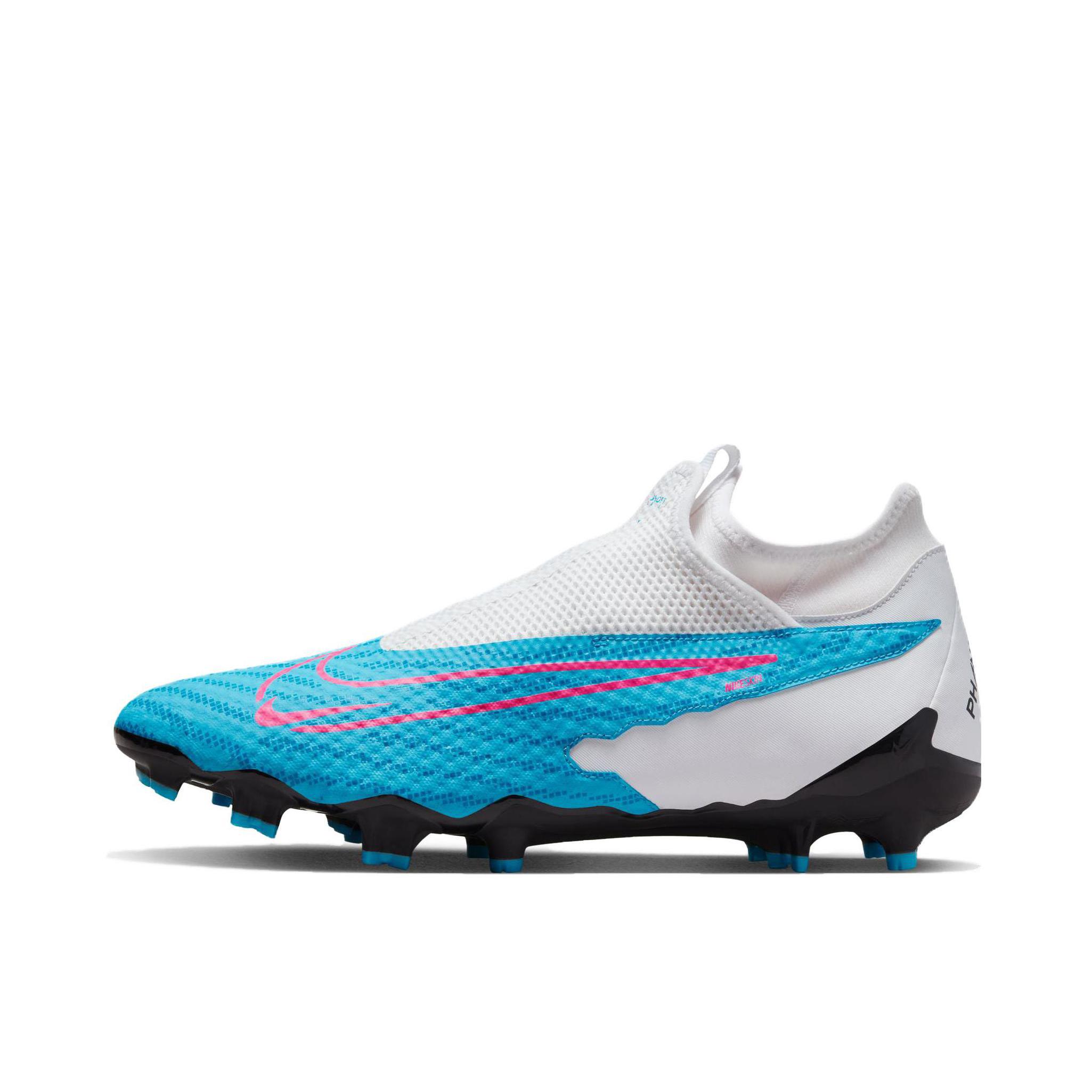 推荐商品：Nike Phantom GX Academy MG/FG 足球鞋 中端混钉多场地人造草地天然草地防滑耐磨 白色/黑色/蓝色