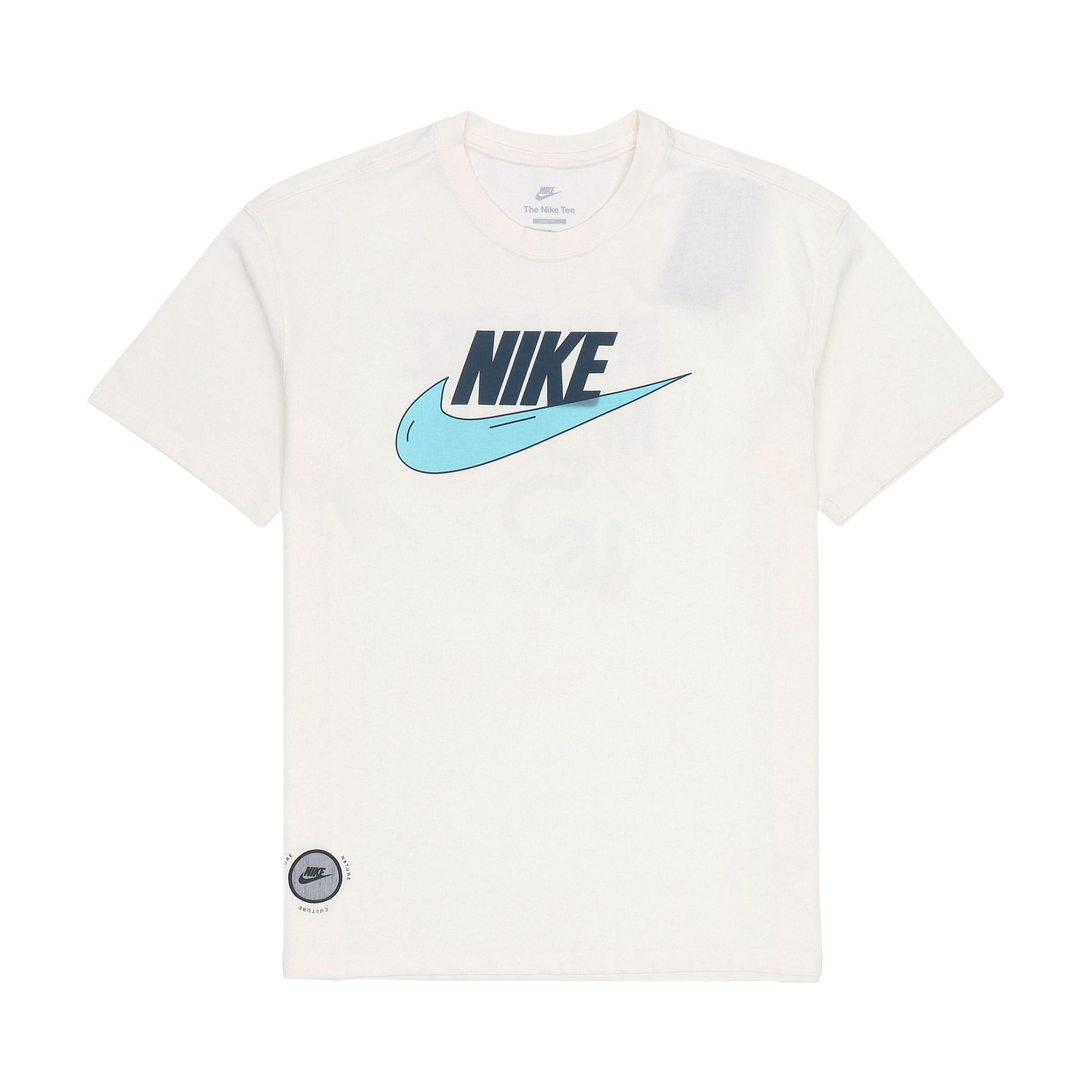 Nike 大Logo 字母印花运动针织圆领短袖T恤 DJ1340