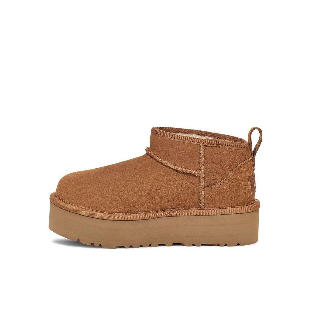 推荐商品：UGG 圆头套筒 耐磨保暖 低筒 短筒 雪地靴儿童 1157791K 小童/棕色