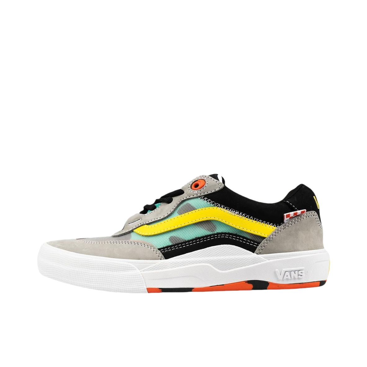推荐商品：Vans/范斯 Wayvee 经典复古 潮流减震 防滑耐磨 舒适百搭 休闲 滑板鞋 灰色/黄色