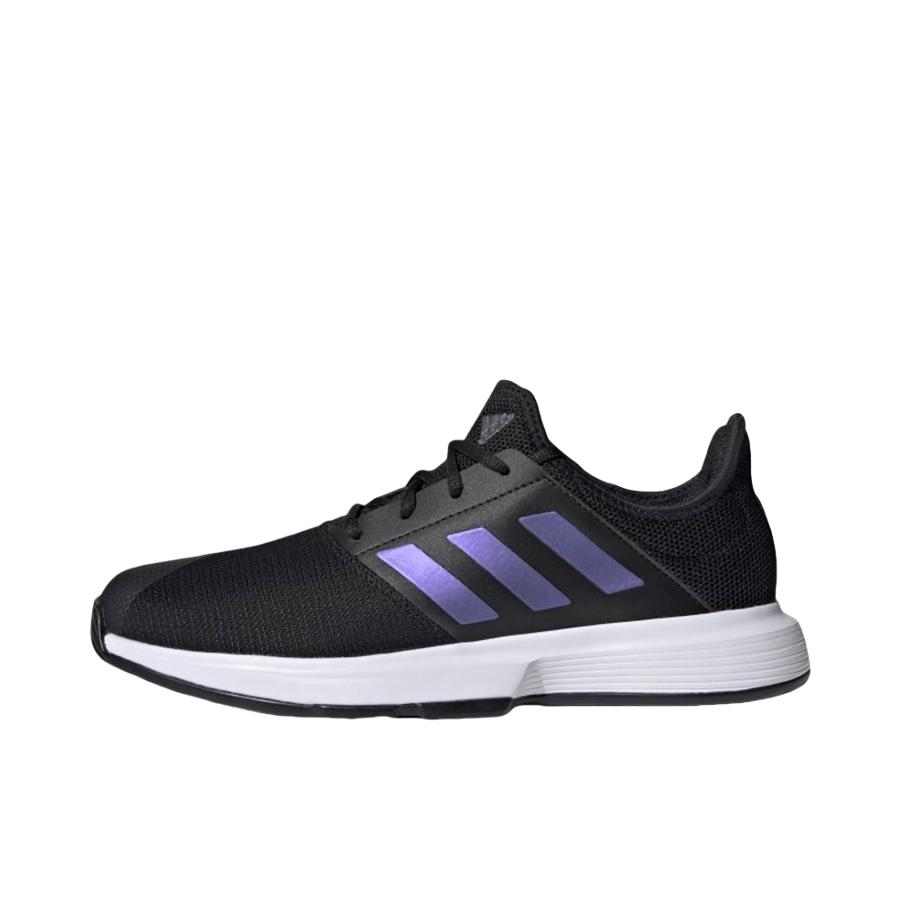 推荐商品：adidas GameCourt 防滑耐磨 织物 运动 网球鞋 黑色/紫色