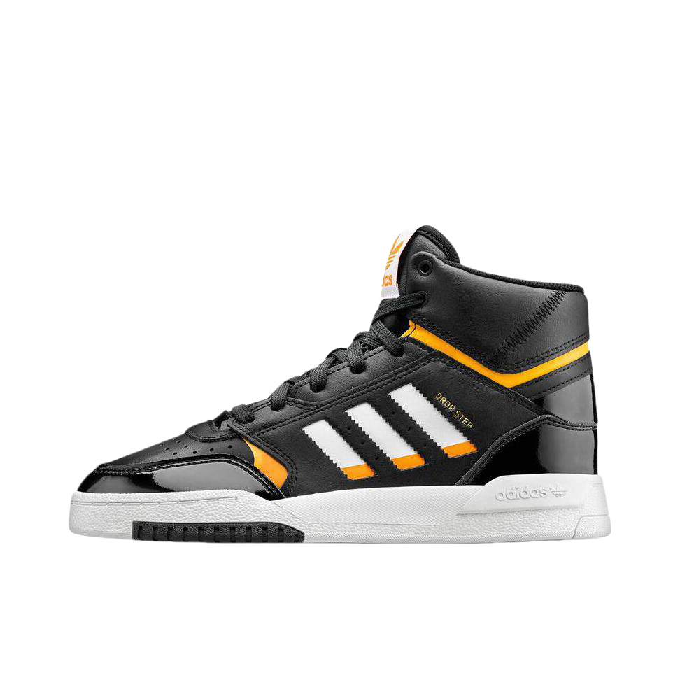 推荐商品：adidas Originals Drop Step 板鞋 复古耐磨透气舒适百搭 Black/Yellow 黑黄