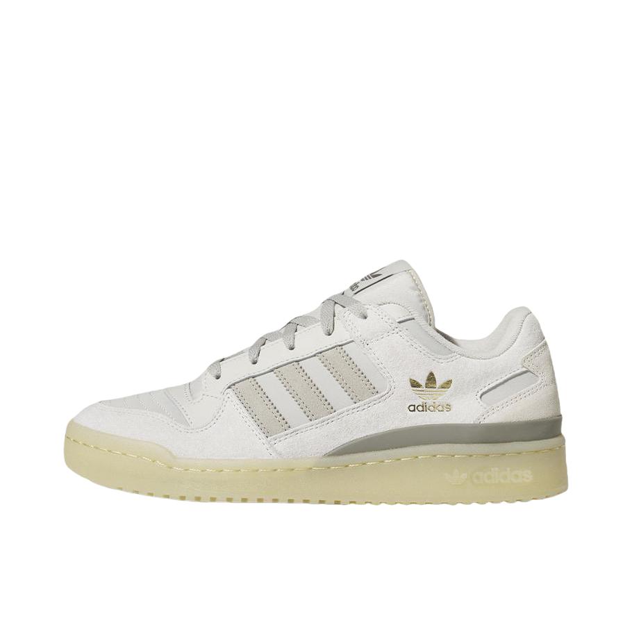 推荐商品：adidas Originals Forum 板鞋 轻便复古防滑时尚魔术贴篮球风薄底包裹性 淡灰色/米色