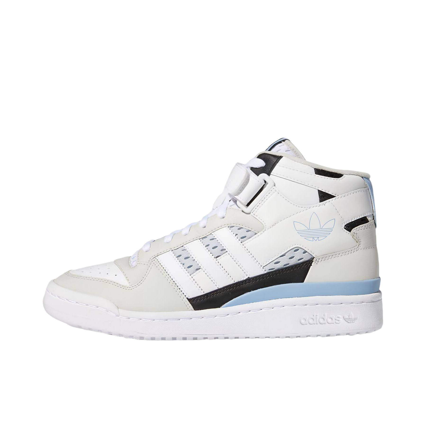 推荐商品：adidas Originals Forum 板鞋 轻便复古防滑时尚魔术贴篮球风薄底包裹性 白色/灰色/黑色/米白蓝