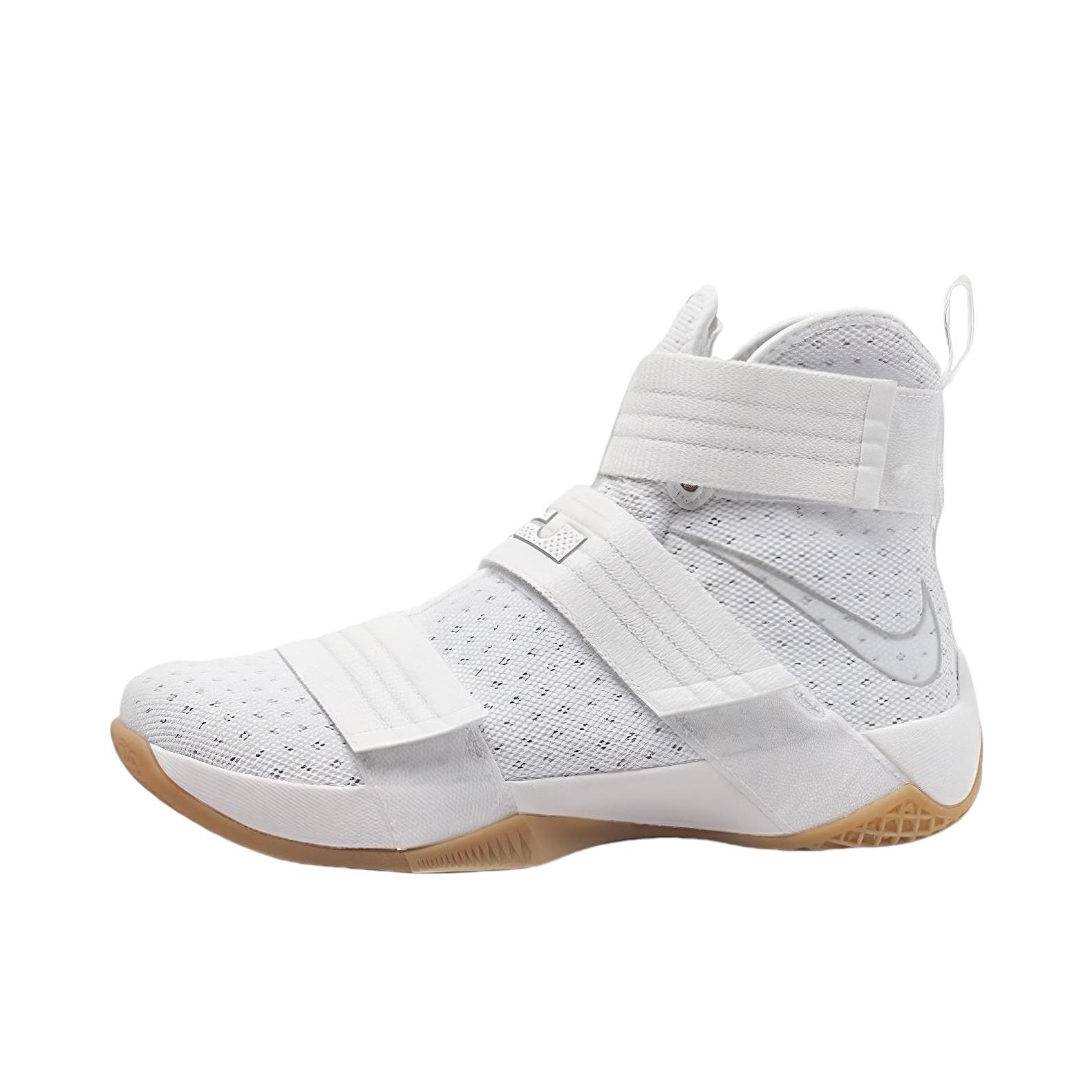 推荐商品：Nike LeBron Soldier 10 魔术贴 减震回弹 防滑耐磨 舒适轻便 包裹性 圆头 实战 篮球鞋 Strive For Greatness 白生胶