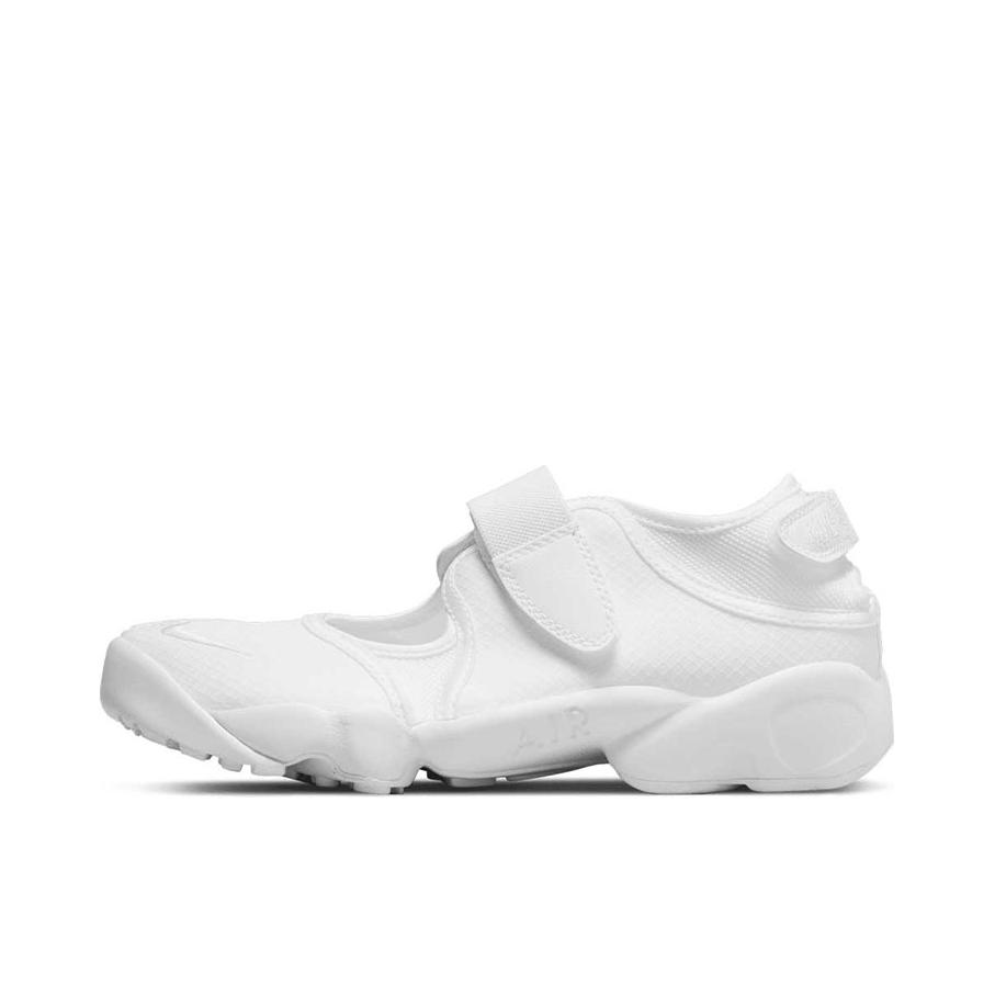 推荐商品：Nike Air Rift 分趾 防滑耐磨 缓震回弹 网面透气 舒适轻便 沙滩 魔术贴 百搭 运动休闲鞋 女款/白色