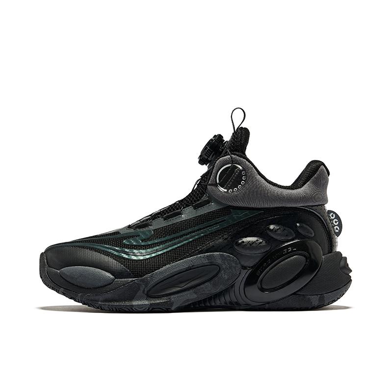 推荐商品：鸿星尔克 舒适缓震 耐磨轻便 透气 儿童篮球鞋 63124304039 大童/正黑/碳灰