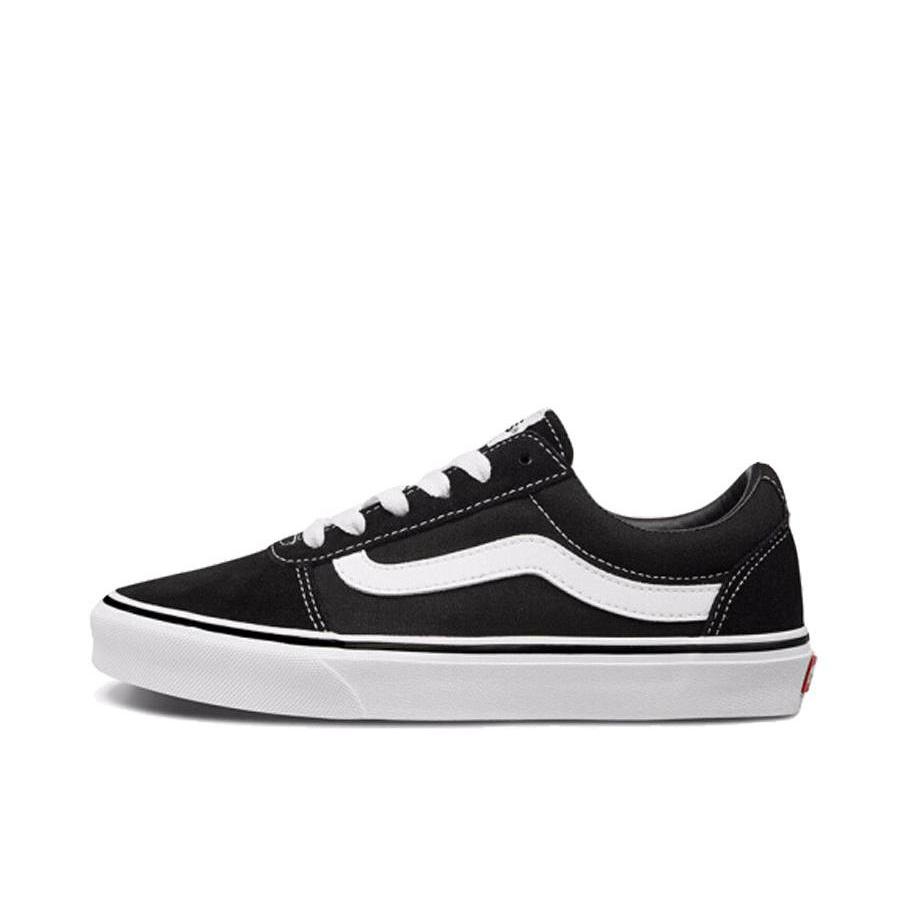 推荐商品：Vans/范斯 Ward 滑板鞋 板鞋 棋盘格潮流复古拼接舒适休闲 Black/True White 女款/黑色