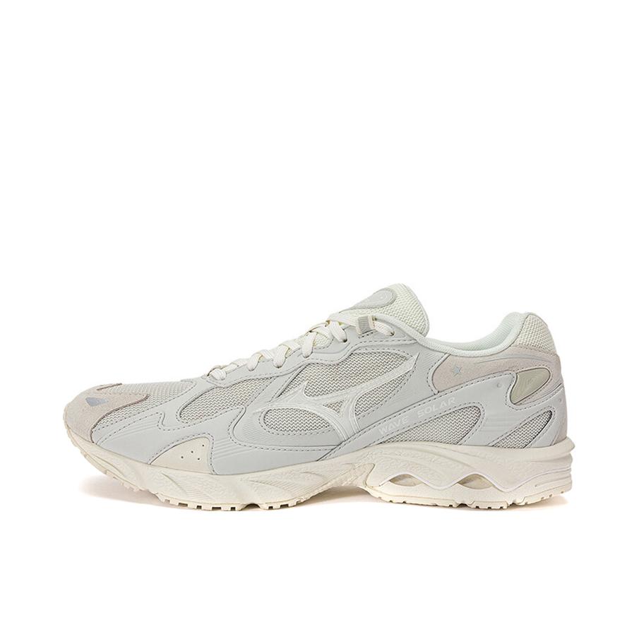 推荐商品：Mizuno/美津浓 Wave Solar 防滑耐磨 健身训练 缓震回弹 网布透气 织物 运动休闲鞋 白色/浅灰