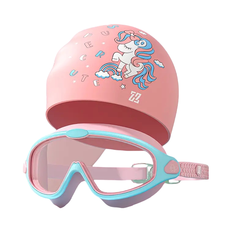 推荐商品：卓好姿 大框 防水 防雾 游泳 泳镜泳帽套装 6688-ZY2