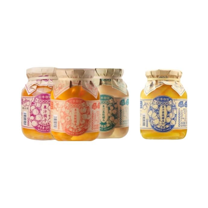 推荐商品：应季物语 水果罐头 390g/罐 多口味组合