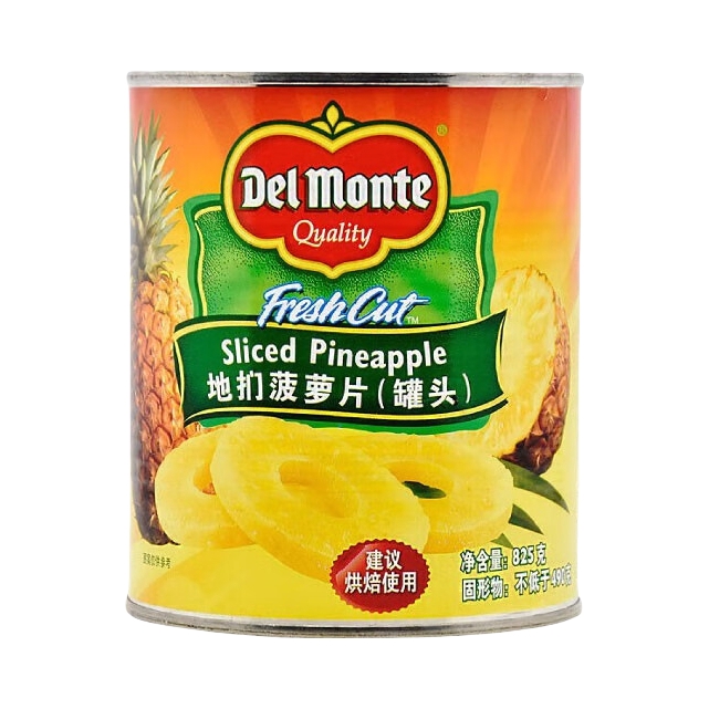 推荐商品：DelMonte 帝门菠萝片（罐头） 建议烘焙使用 罐装