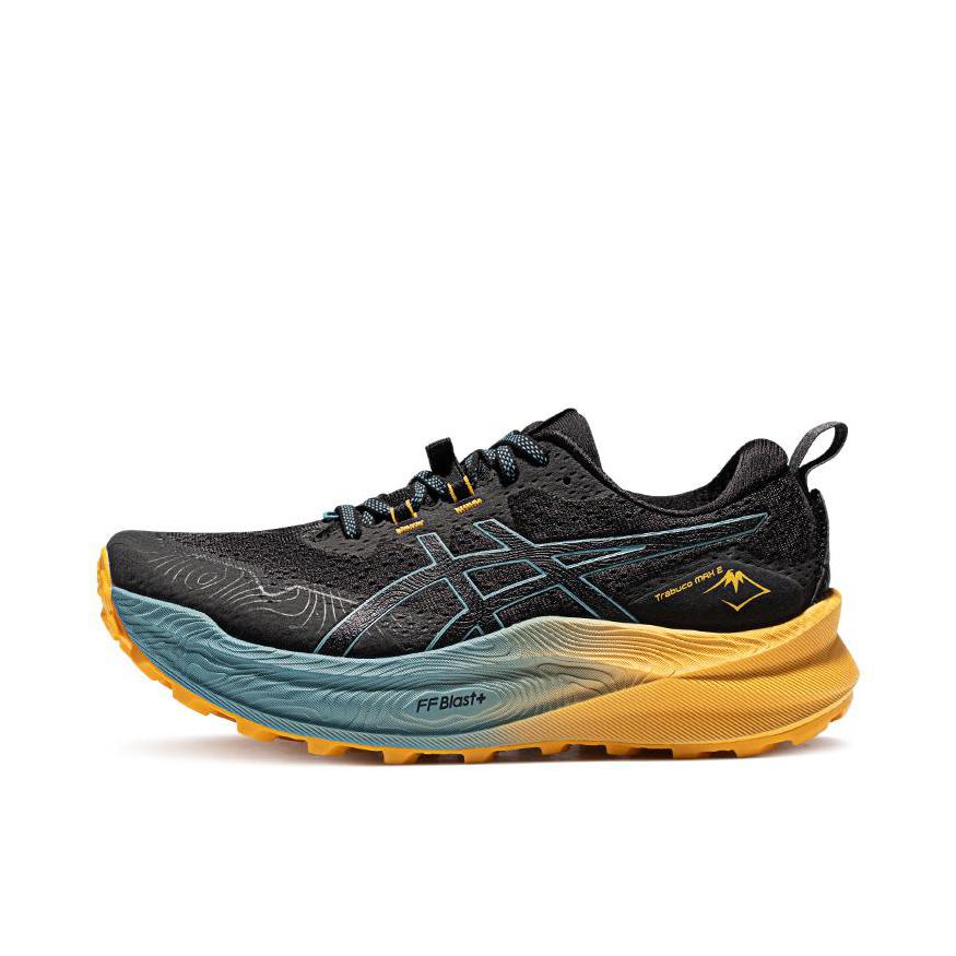 推荐商品：Asics/亚瑟士 Trabuco Max 2 越野抓地 缓震回弹 防滑透气 耐磨 织物 网布 户外鞋 黄色/黑色