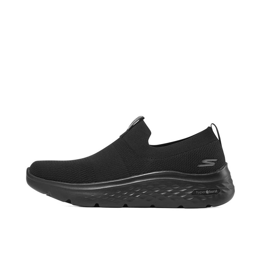 推荐商品：Skechers/斯凯奇 Go Walk Hyper Burst 百搭时尚 防滑耐磨 缓震轻质 网面透气 拼接回弹 舒适软底 一脚穿 运动休闲鞋 全黑色
