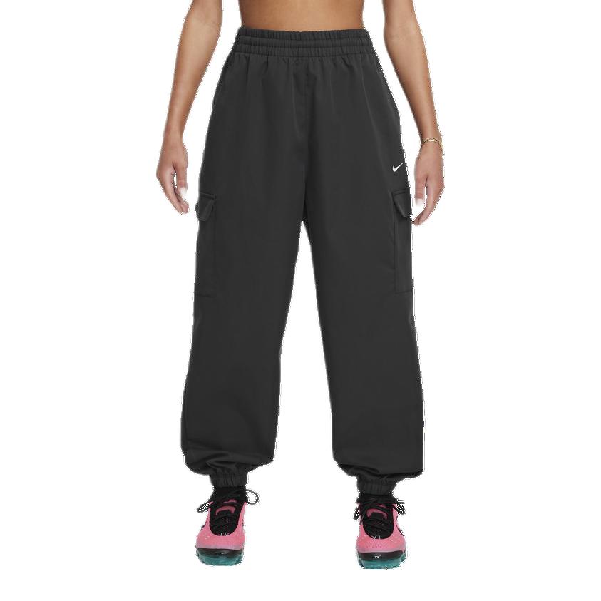 推荐商品：Nike/耐克 童装 纯色多口袋机能风束脚梭织工装长裤 女童 FZ5554 黑
