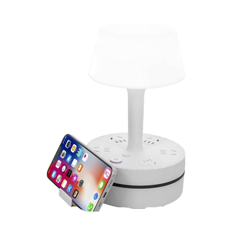 推荐商品：侍卫马 护眼台灯 插座一体式床头台灯 可收线