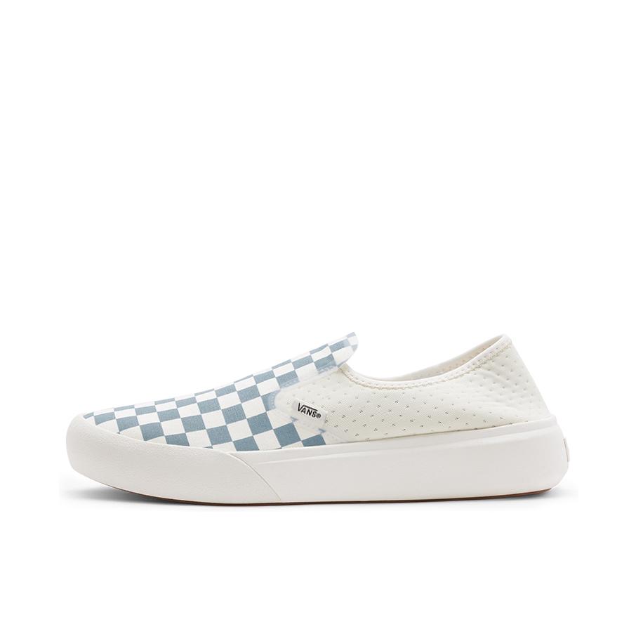 推荐商品：Vans/范斯 Comfy Cush One 耐磨 一脚蹬 超轻 软底 运动休闲鞋 蓝白棋盘格