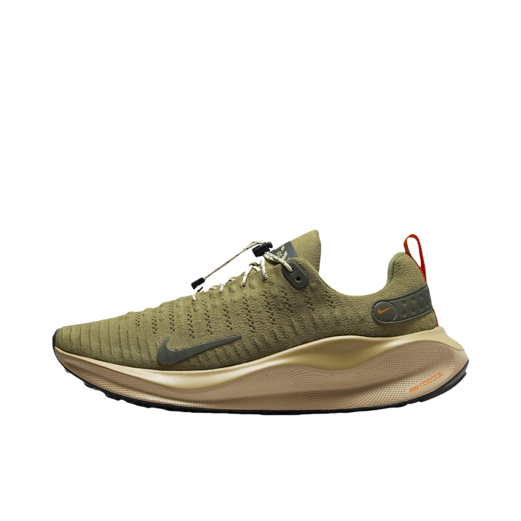 推荐商品：Nike React Infinity Run 4 跑鞋 公路舒适缓震防滑耐磨防水织物训练飞织抓地包裹性 绿色 