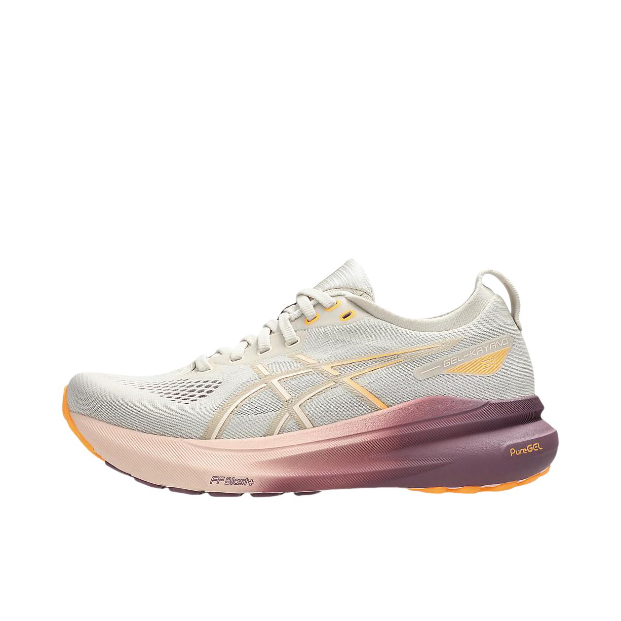 推荐商品：Asics/亚瑟士 Gel-Kayano 31 跑鞋 稳定足弓支撑轻便缓震长跑轻量回弹 灰色/粉色 