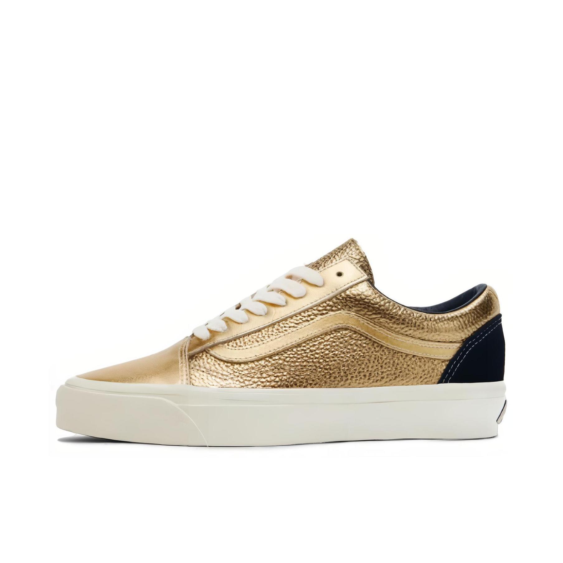 推荐商品：Vans/范斯 Old Skool 滑板鞋 板鞋 轻便防滑复古舒适经典 金色/黑尾