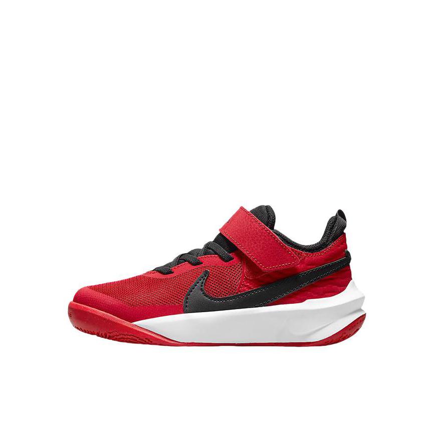 推荐商品：Nike Team Hustle D 10 FLYEASE 易穿脱 实战 魔术贴 儿童篮球鞋 小童/黑色/红色