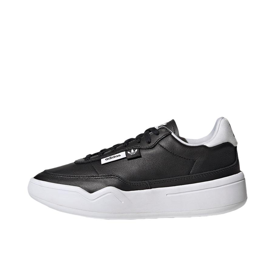 推荐商品：adidas originals Her Court 耐磨防滑 舒适百搭 轻便透气 简约 面包鞋 增高鞋 黑色/白色