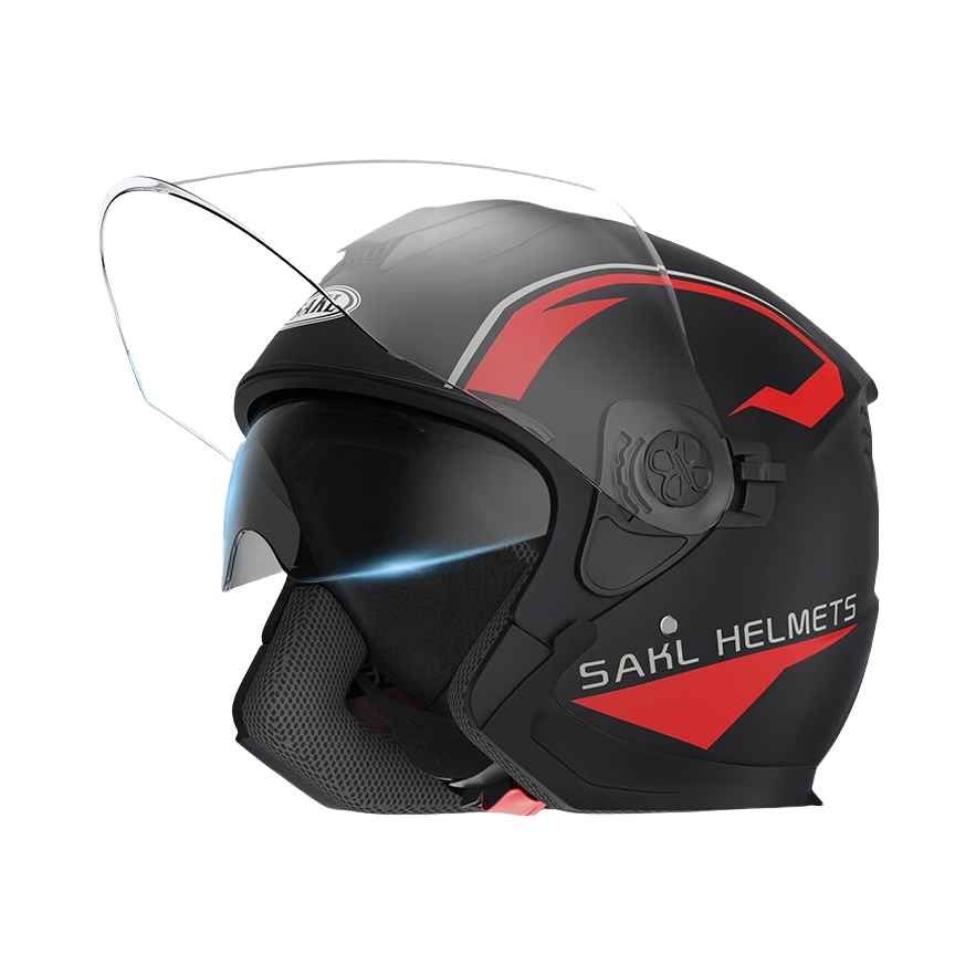 推荐商品：飒克 半盔 双镜片 3C认证 新国际 摩托车头盔