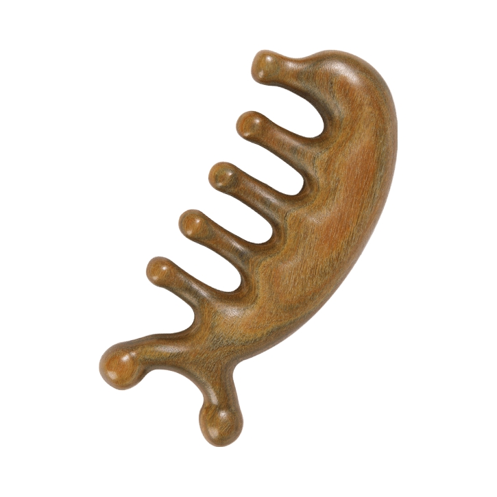 推荐商品：momoup 檀木经络梳 清香 疏通经络头部头疗