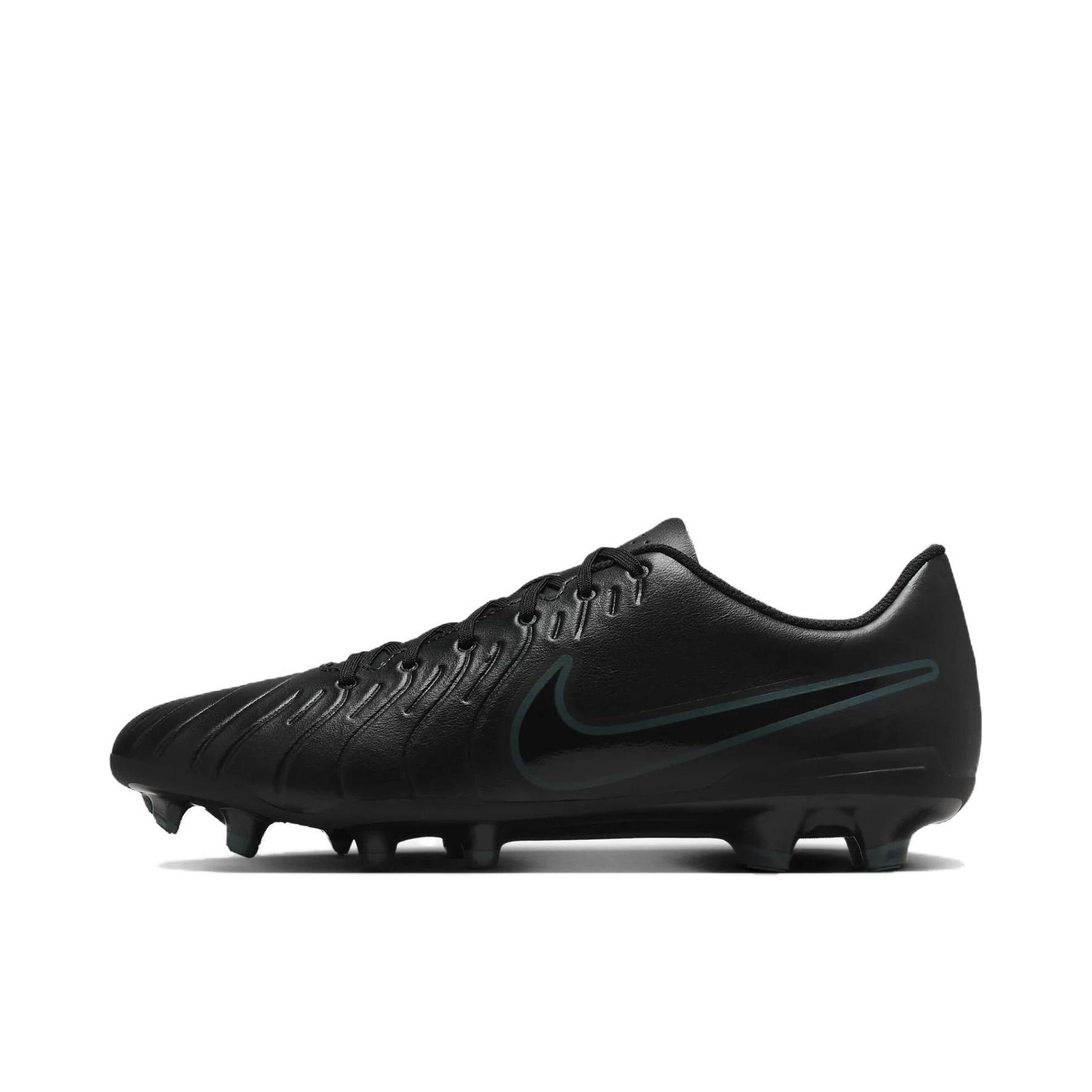 推荐商品：Nike Legend 10 Academy AG 中端 胶质短钉 人工草场 圆头 足球鞋 黑色/深丛林