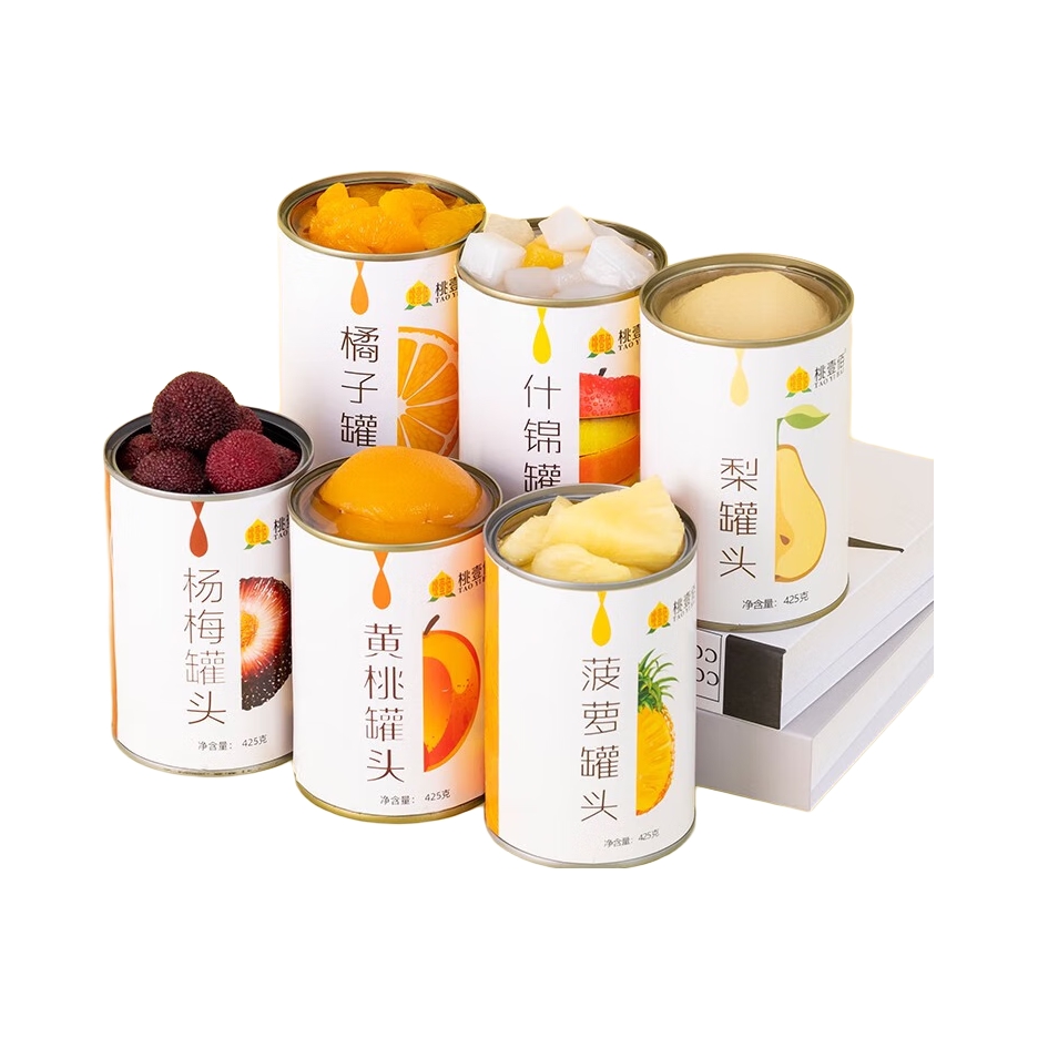 推荐商品：桃壹佰 水果罐头 425g/罐 多口味组合