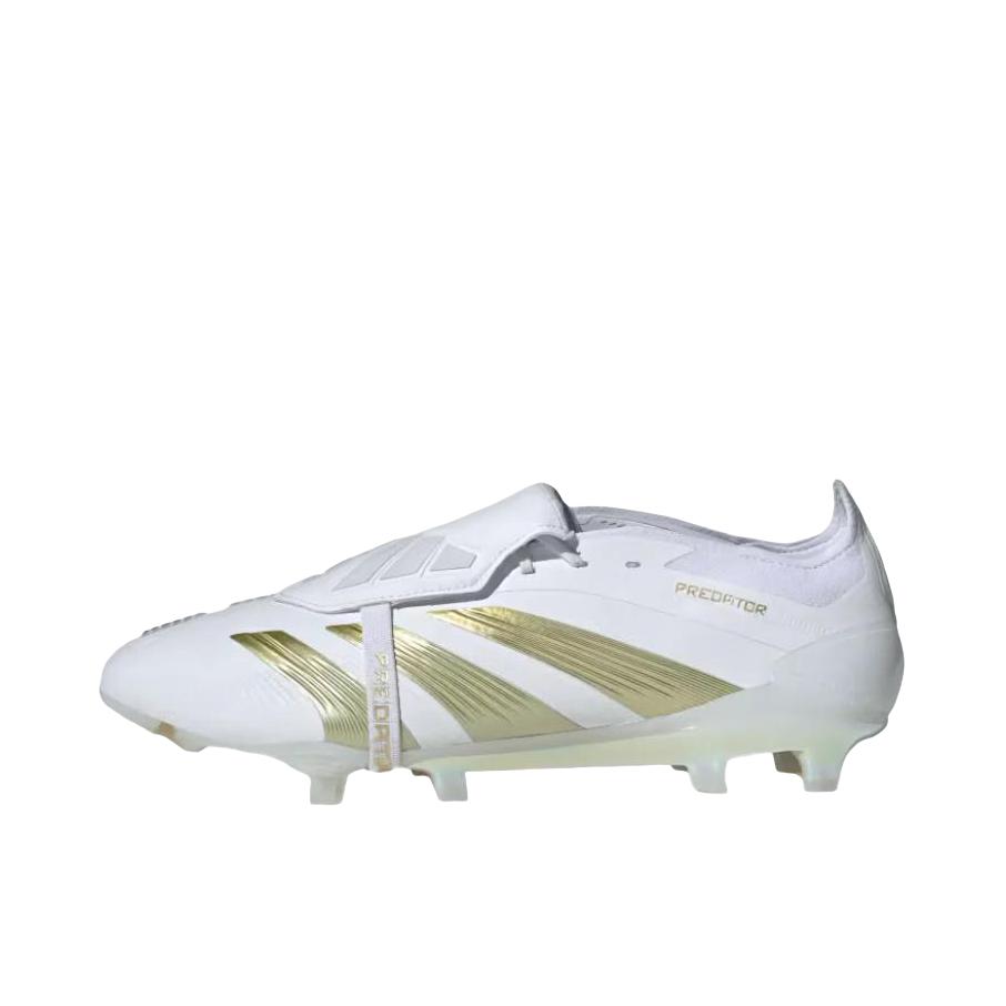 推荐商品：adidas Predator Elite FG 顶级 胶质长钉 天然硬草地 圆头 足球鞋 金色/白色