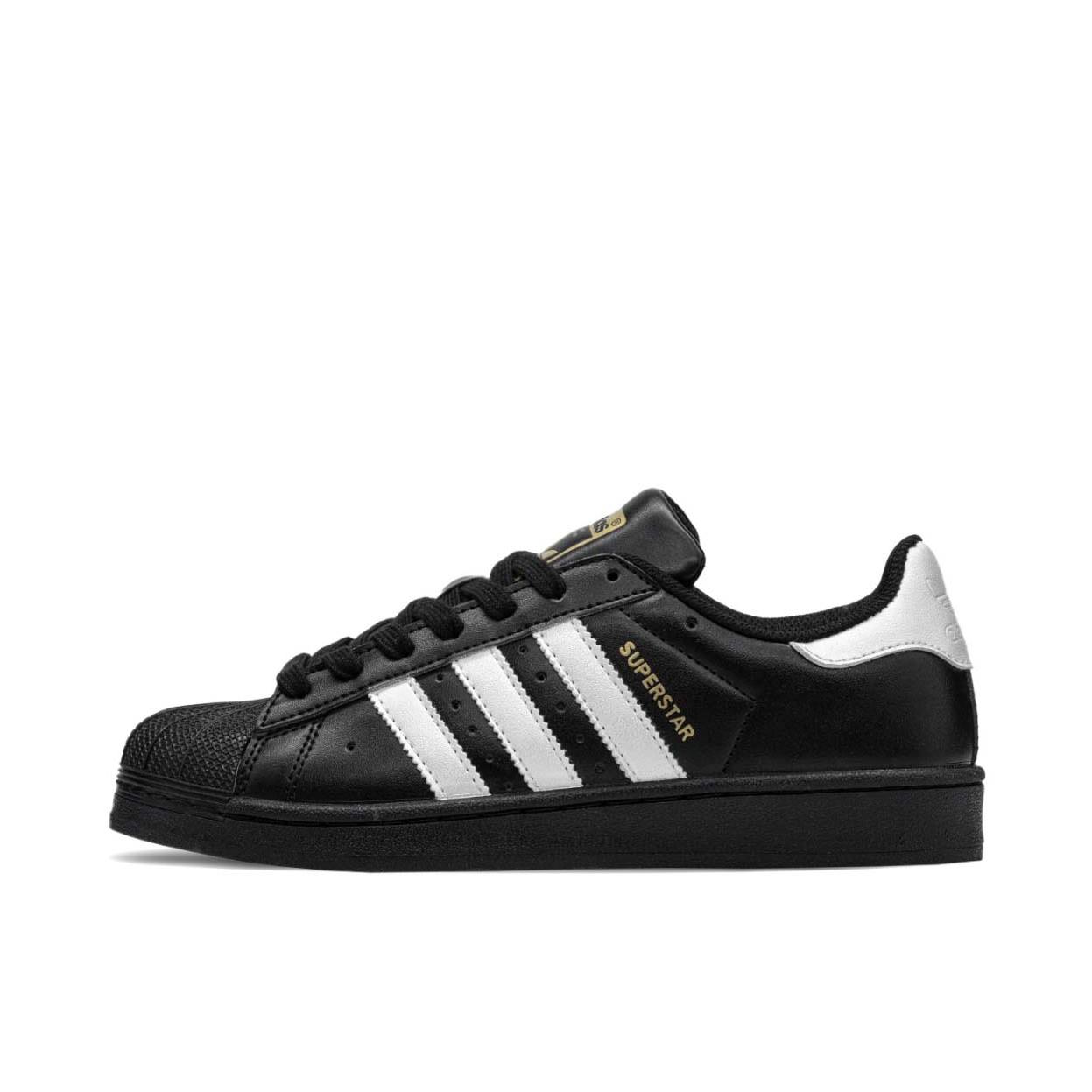 推荐商品：【定制球鞋】 adidas Originals Superstar 板鞋 防踢减震防滑耐磨百搭潮流时尚合成革贝壳头 黑曜银