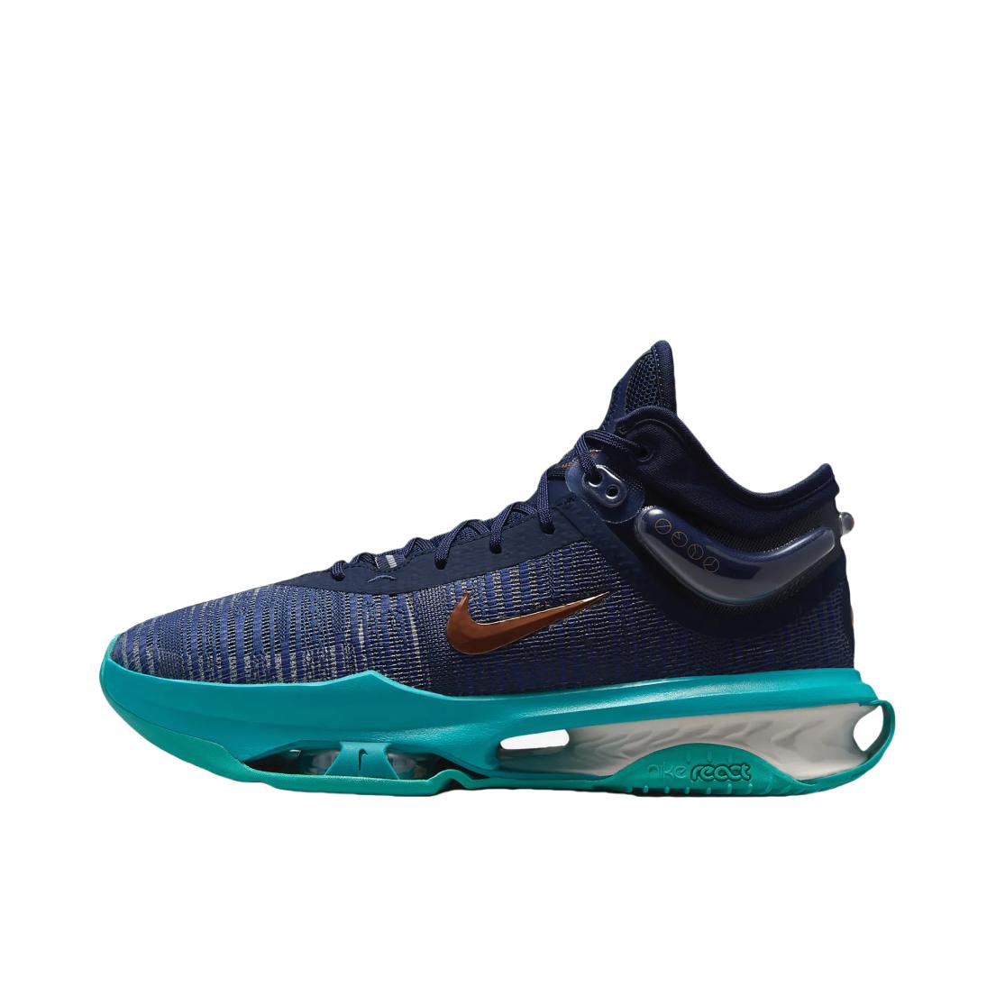 推荐商品：Nike Air Zoom G.T. Jump 2 抗扭 舒适减震 防滑耐磨 圆头 支撑回弹 百搭潮流 篮球鞋 国内版/蓝色/金色 