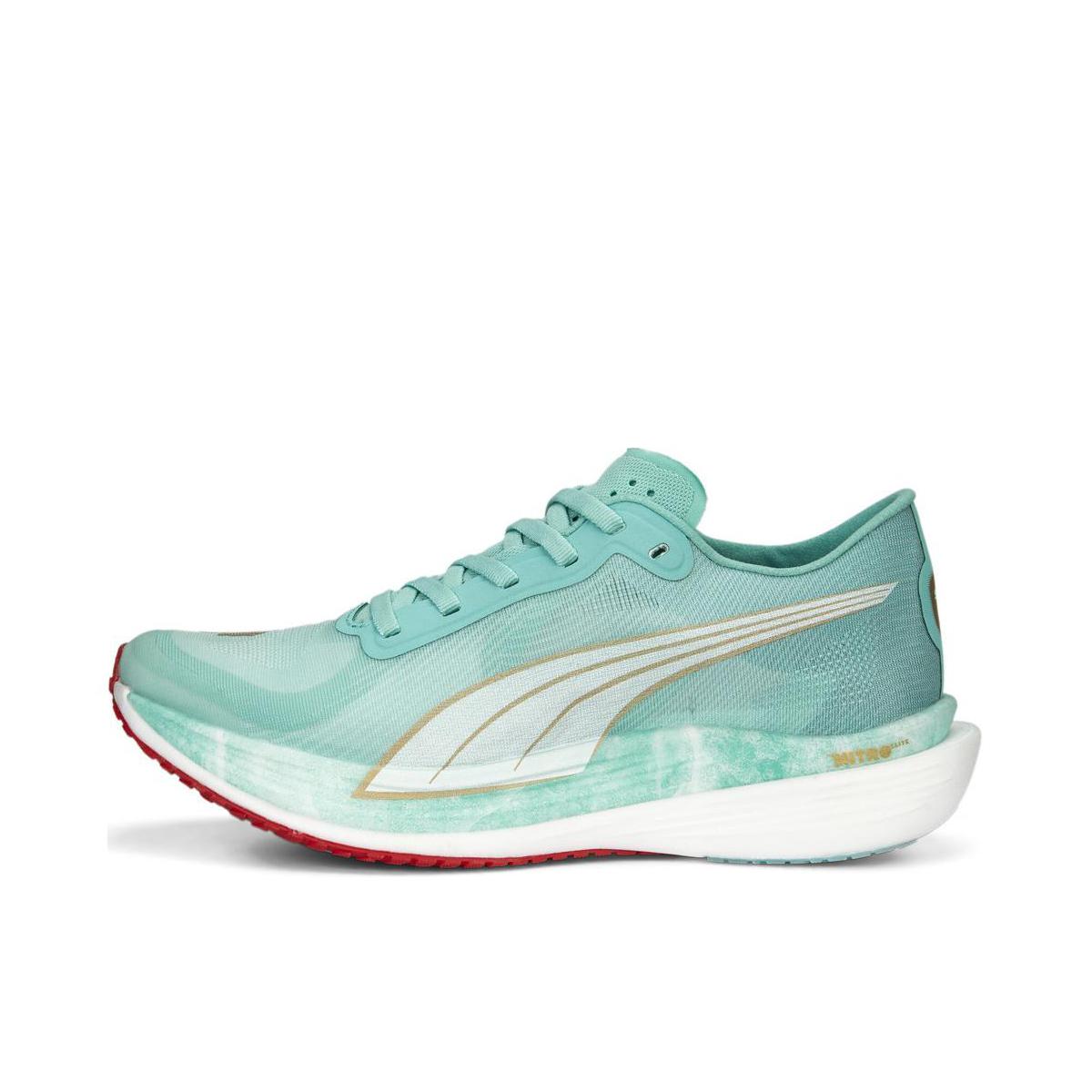 推荐商品：Puma/彪马 Deviate Nitro Elite 2 碳板 网布 缓震轻便 防滑耐磨 舒适透气 织物 休闲百搭 跑鞋 女款/湖水绿