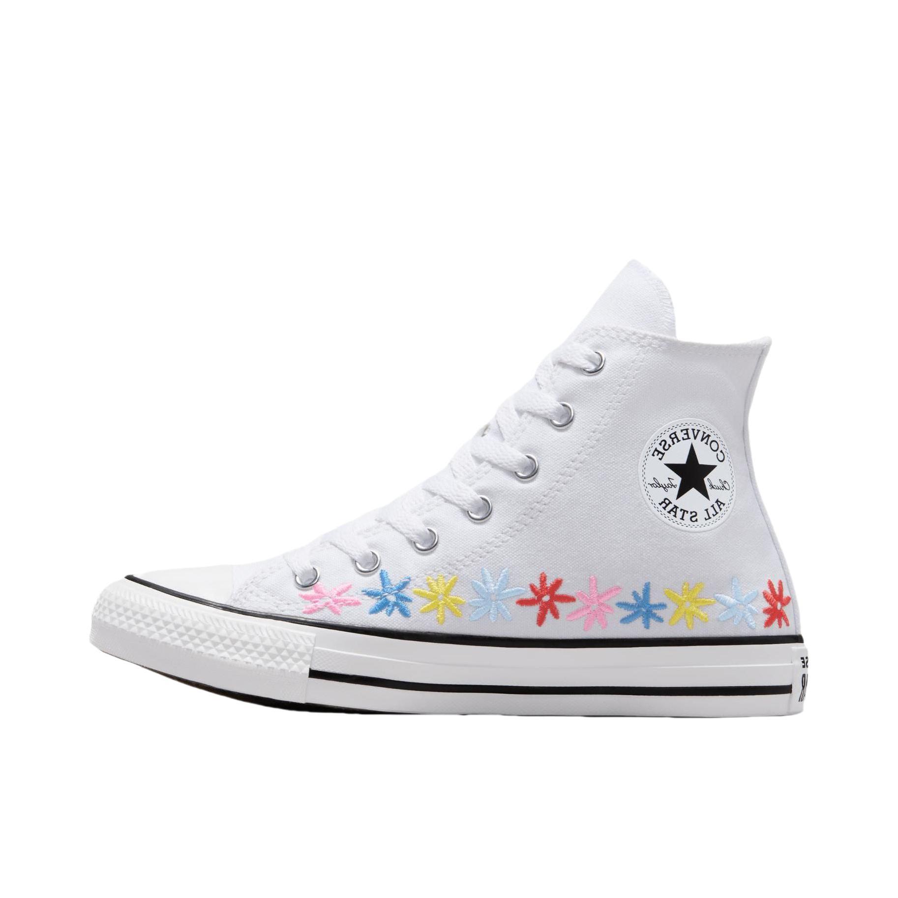 推荐商品：Converse/匡威 Chuck Taylor All Star 帆布鞋 常青款轻便防滑耐磨百搭复古圆头减震贴合高帮 大童/高帮/白色