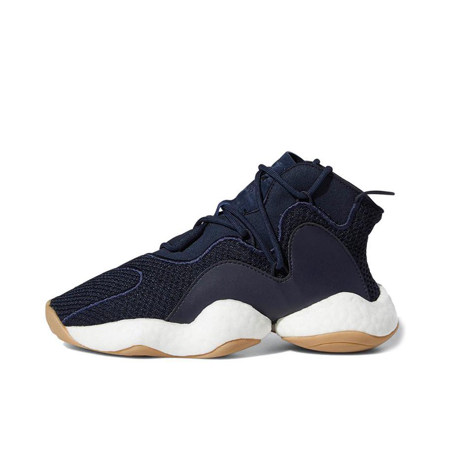 推荐商品：adidas Crazy BYW Boost 篮球鞋 潮流百搭实战舒适透气防滑耐磨轻便 大童/深蓝/白色