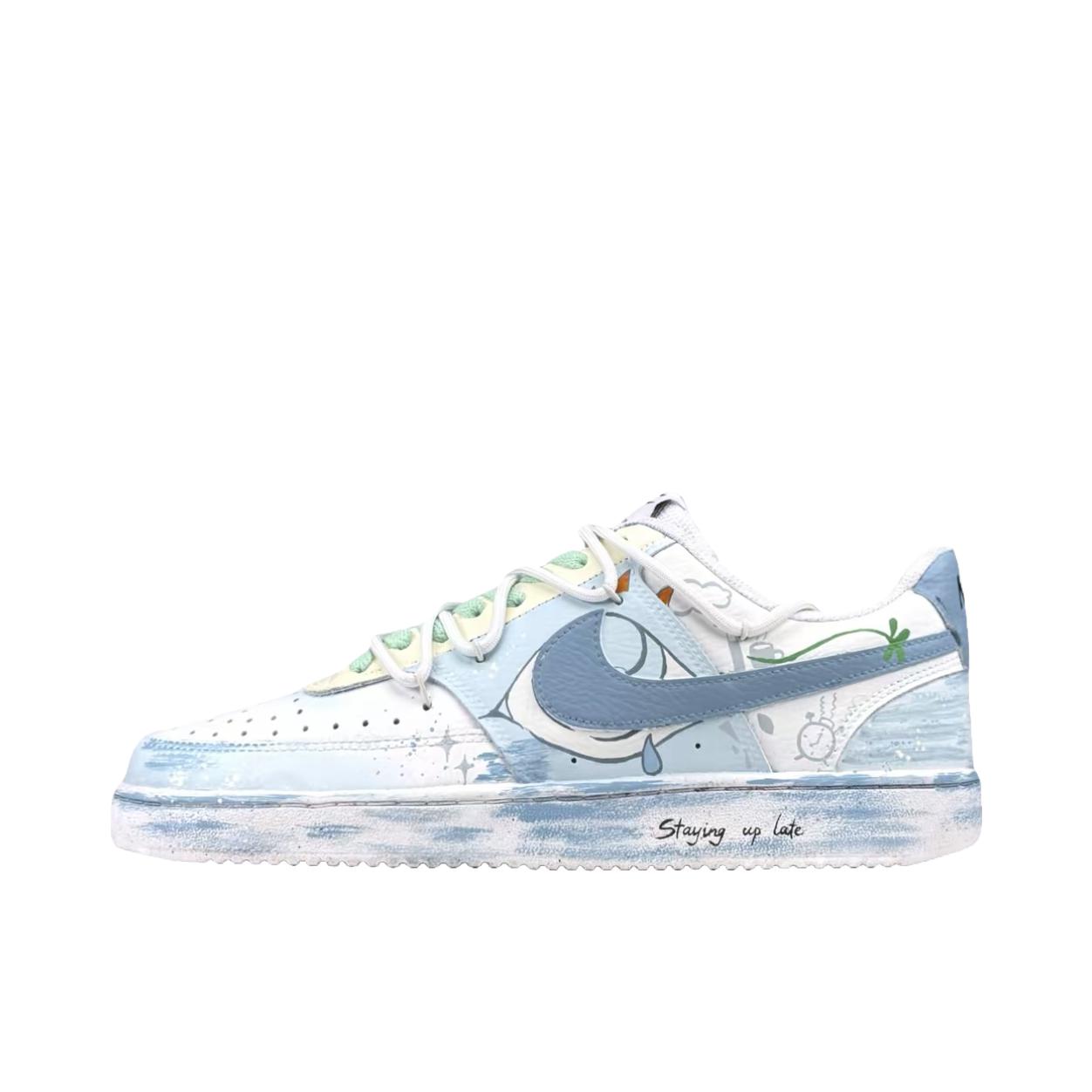 推荐商品：【定制球鞋】 Nike Court Vision 1 板鞋 防水美式简约防滑减震复古 星空之眼